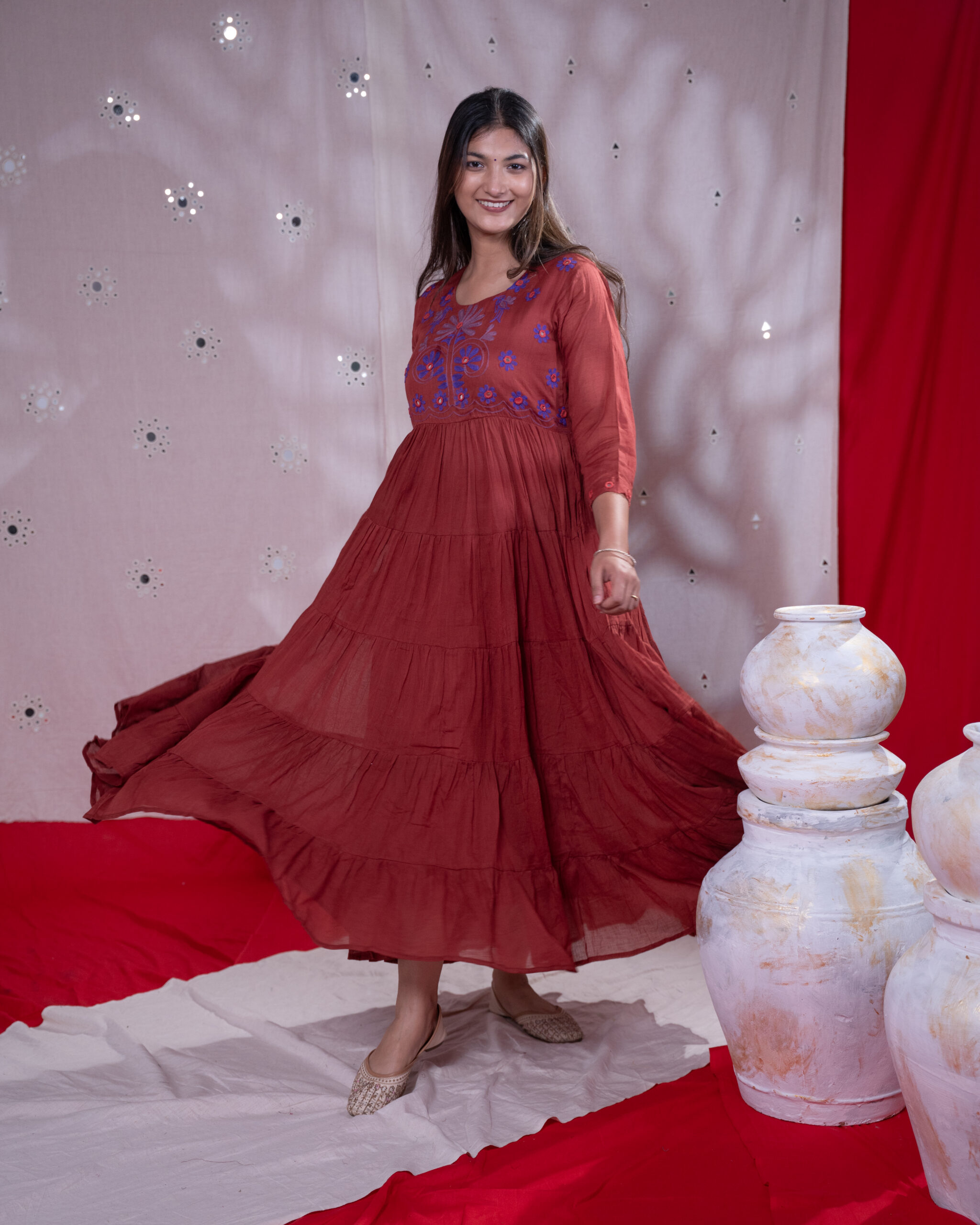 Berry Mul-Mul Dress
